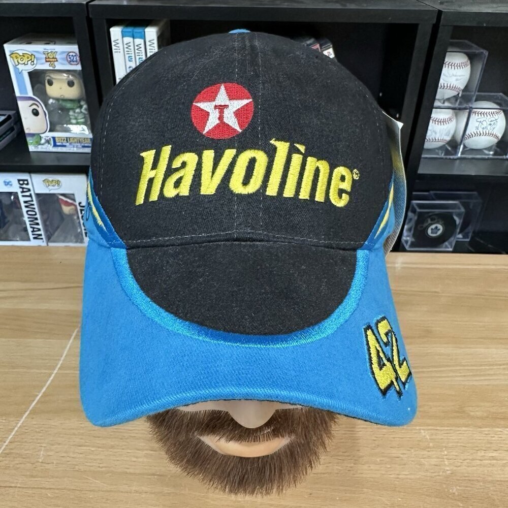 Vintage Jamie McMurray Havoline Adjustable Hat Cap NASCAR Chase Black Blue